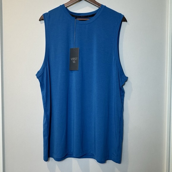 VRST Men's Icon Tank, Blue, L Sleeveless Workout Uv Protection 30+, - Picture 5 of 7